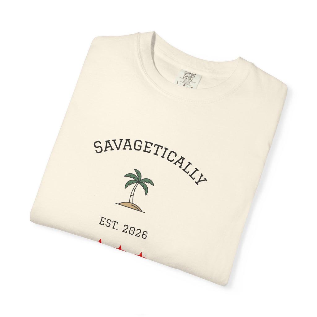 Savagetically Star Graphic T-Shirt | Minimal Vintage Logo Tee
