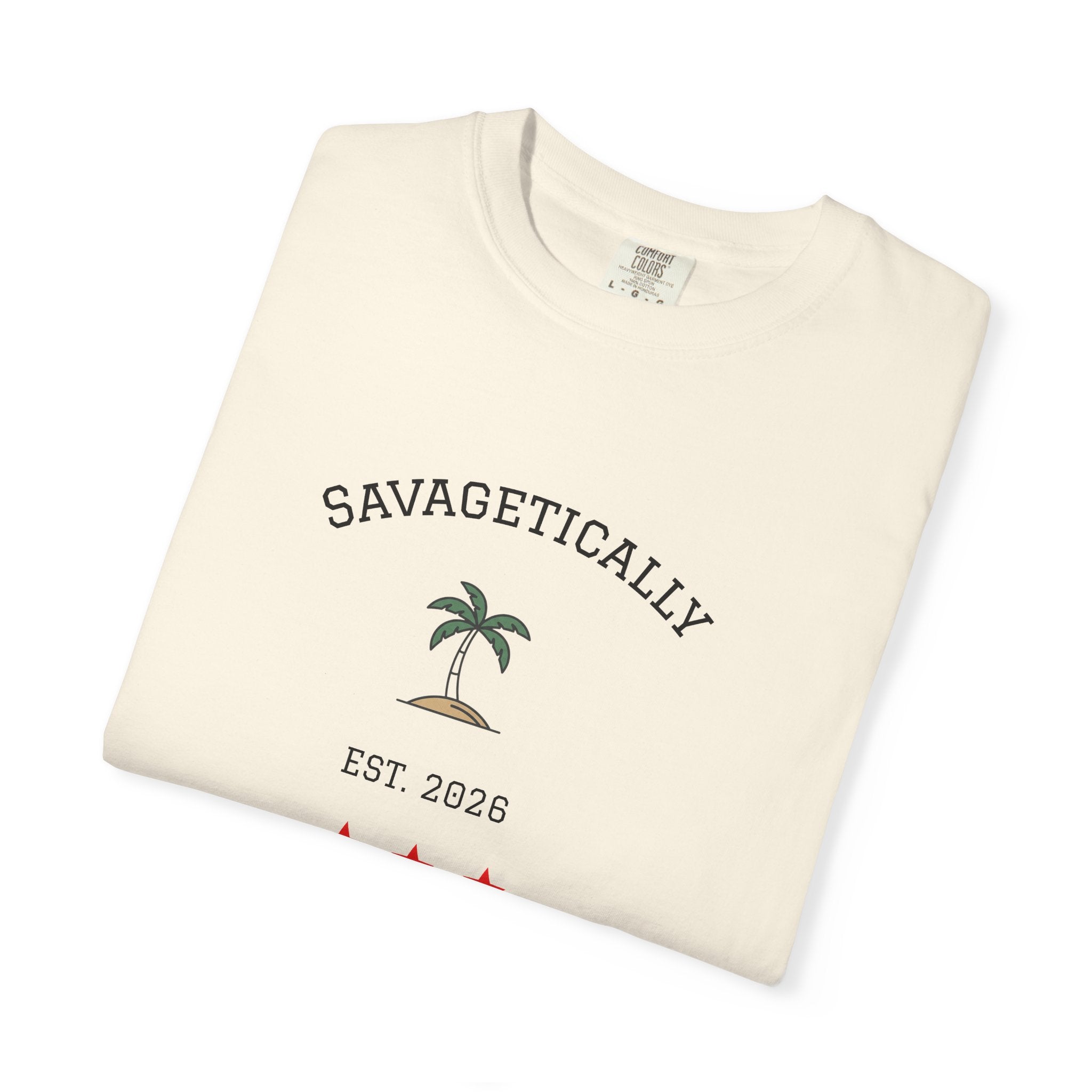 Savagetically Star Graphic T-Shirt | Minimal Vintage Logo Tee