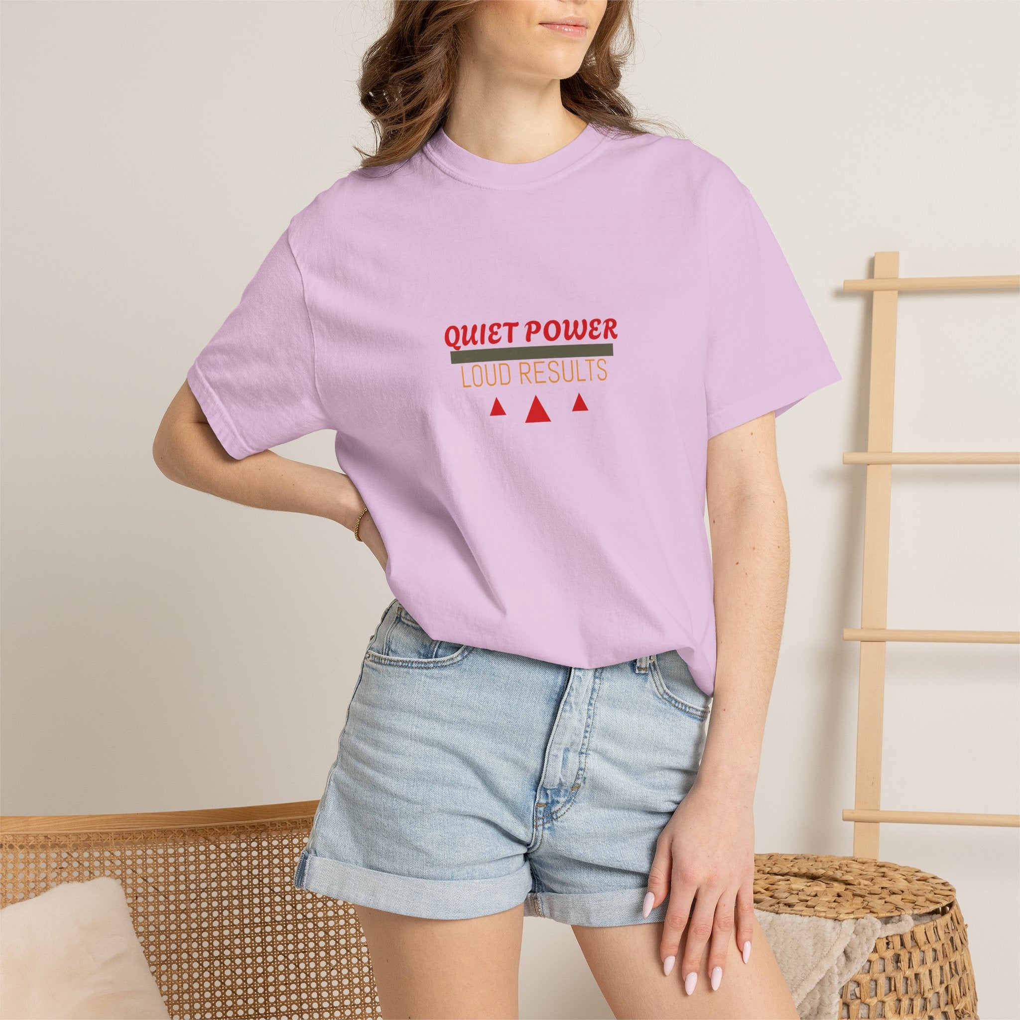 Quiet Power Tee — Heavyweight Garment-Dyed Graphic T-Shirt