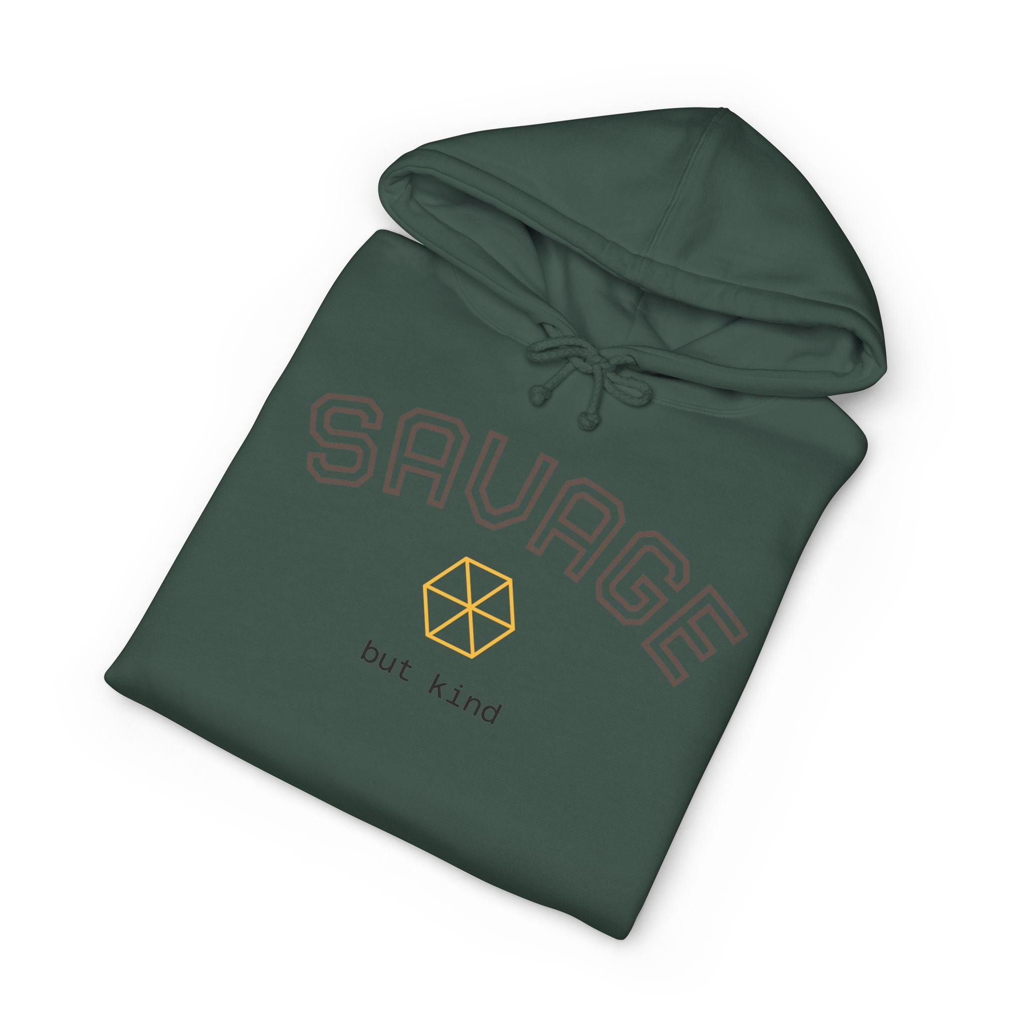 Savage But Kind Hoodie — Minimal White Graphic Pullover