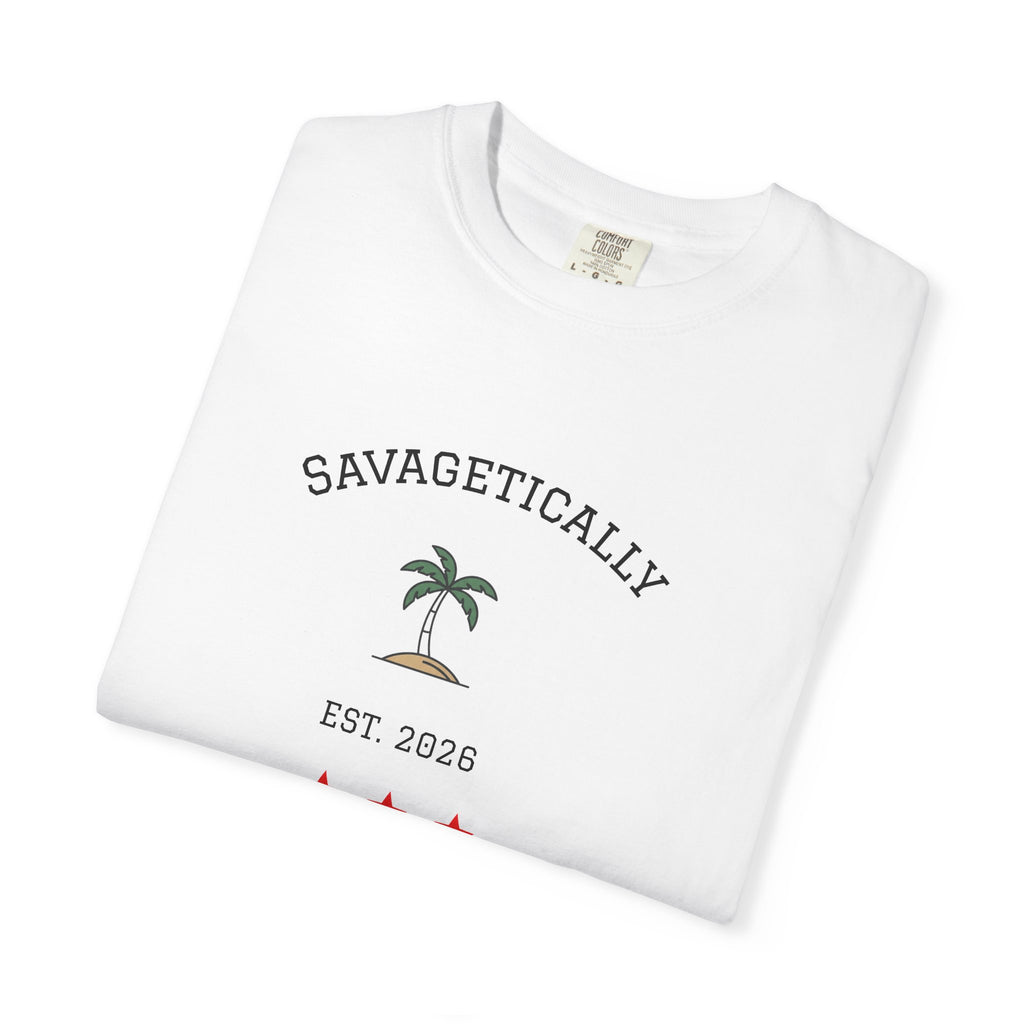 Savagetically Star Graphic T-Shirt | Minimal Vintage Logo Tee