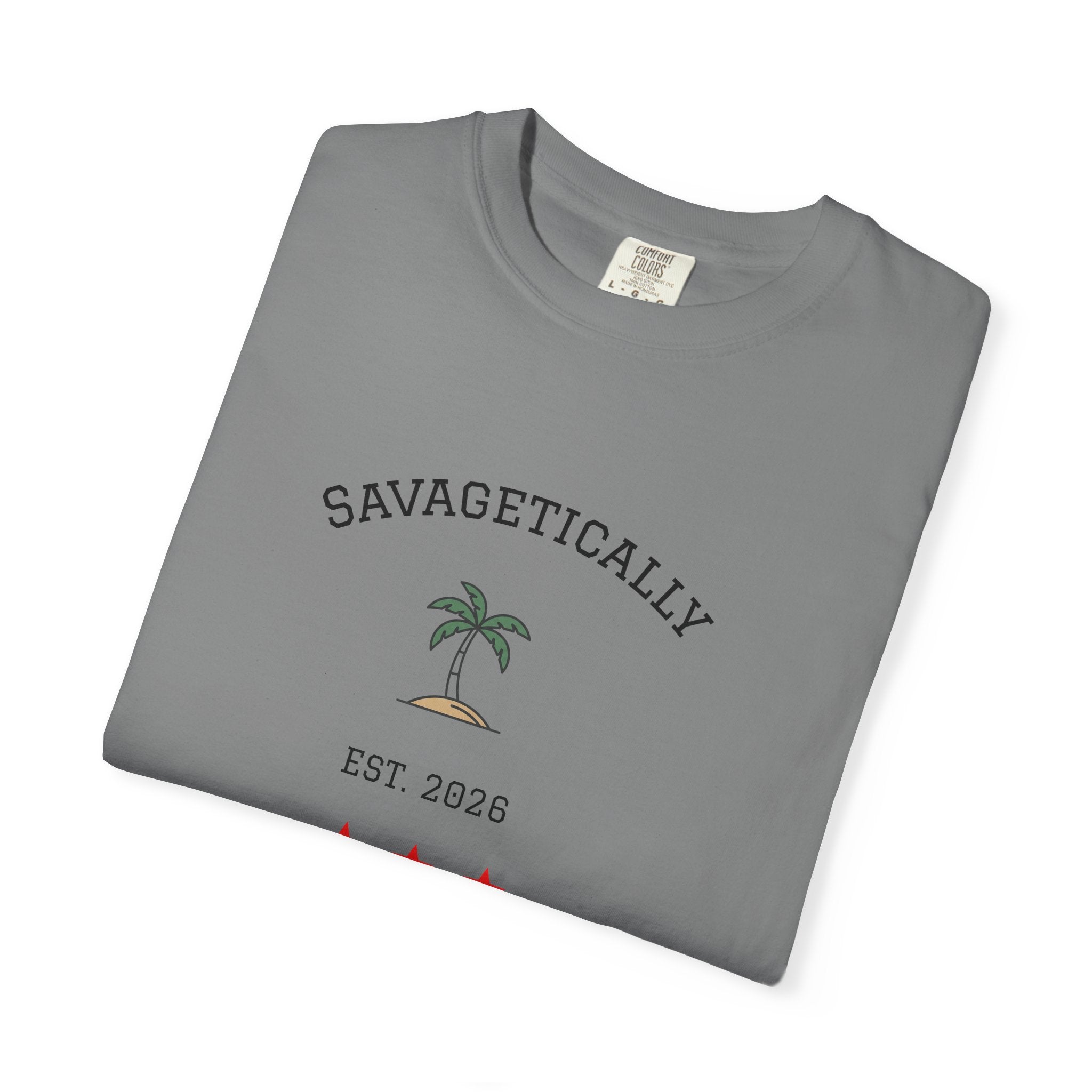 Savagetically Star Graphic T-Shirt | Minimal Vintage Logo Tee