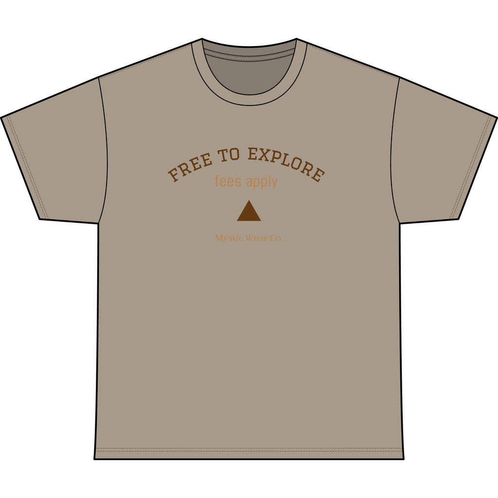 Free to Explore Heavyweight Tee — 'FREE TO EXPLORE' Graphic Adventure T-Shirt