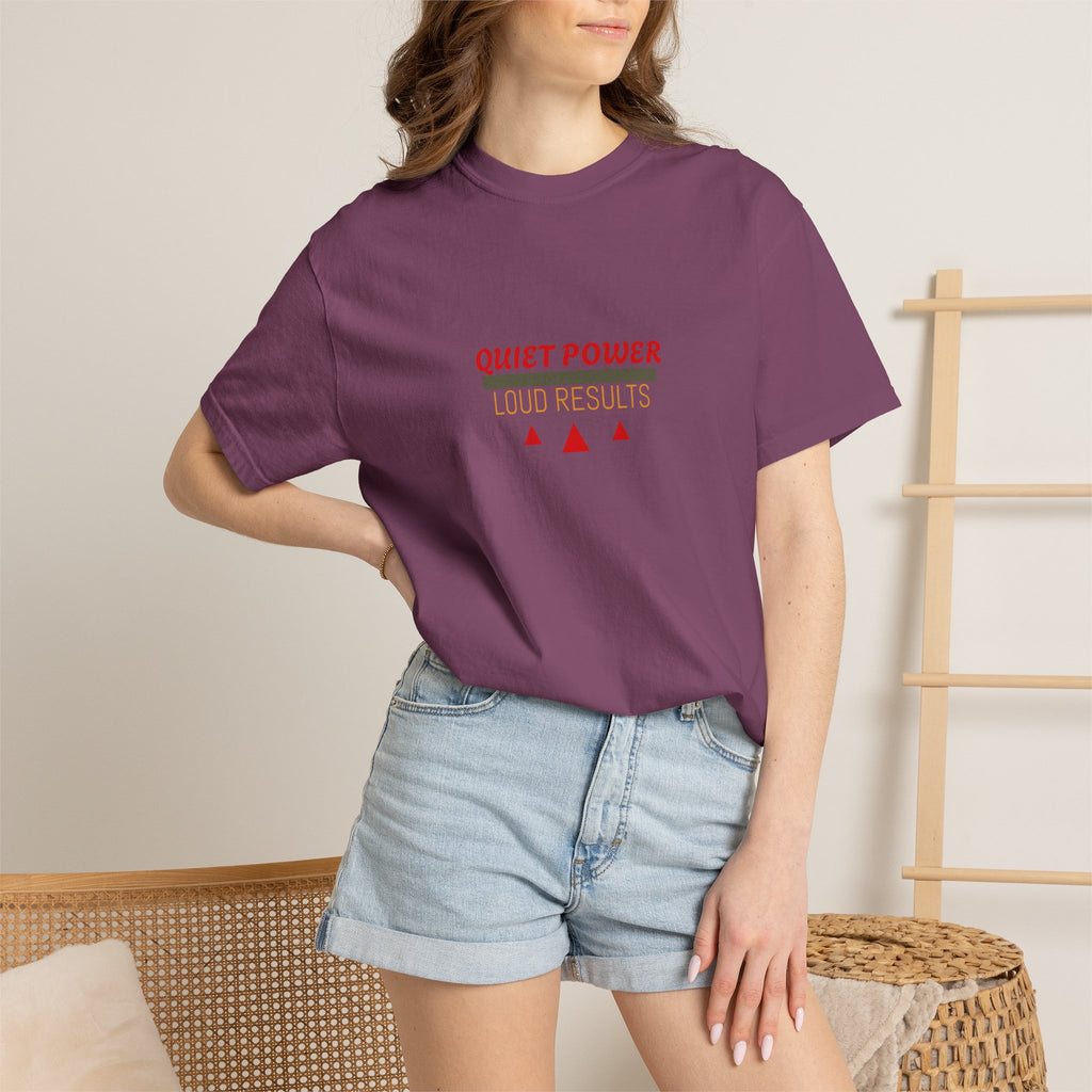 Quiet Power Tee — Heavyweight Garment-Dyed Graphic T-Shirt