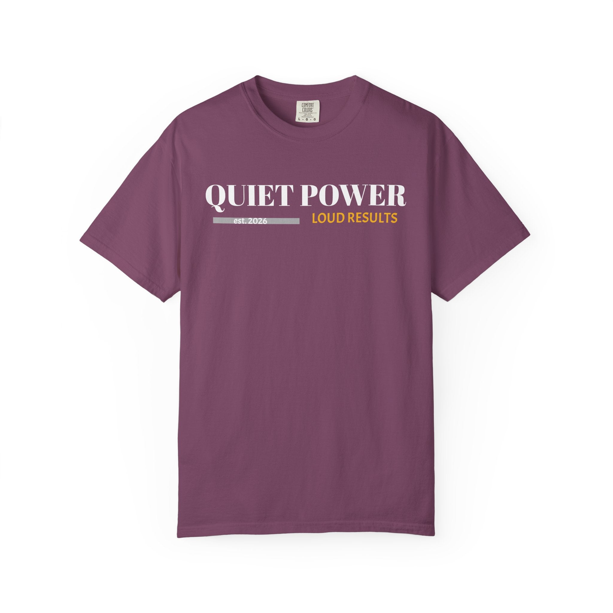 Quiet Power Tee — Heavyweight Garment-Dyed Graphic Unisex Pick me style T-Shirt