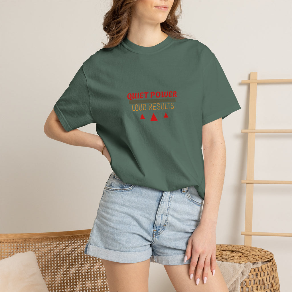 Quiet Power Tee — Heavyweight Garment-Dyed Graphic T-Shirt
