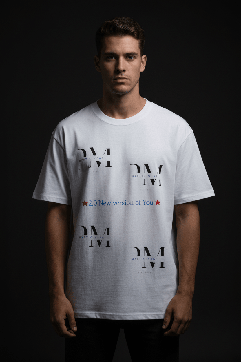 Upgraded Mindset minimal logo scatter graphic tee — Pick Me Mystic Wear