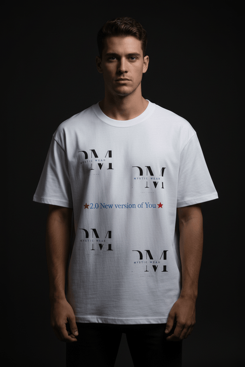 Upgraded Mindset minimal logo scatter graphic tee — Pick Me Mystic Wear