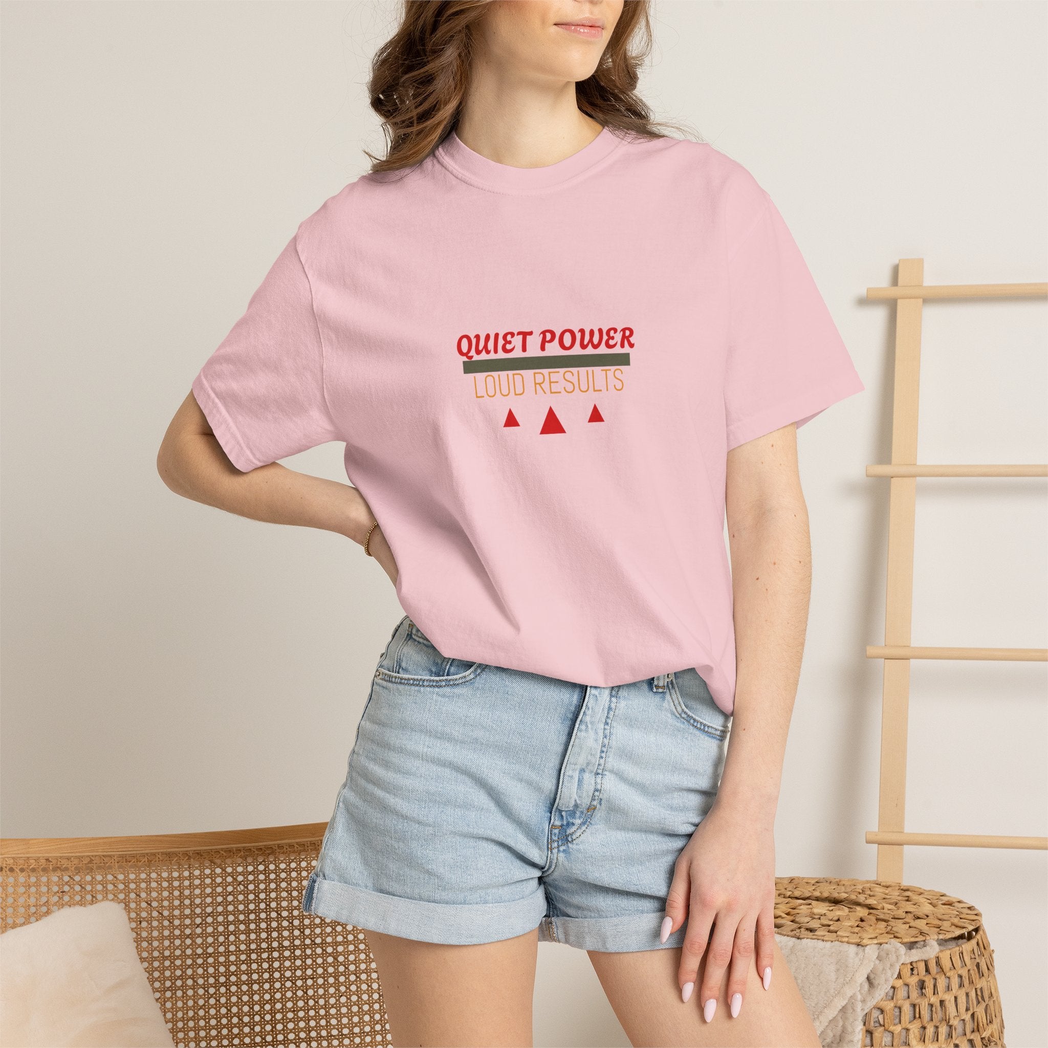 Quiet Power Tee — Heavyweight Garment-Dyed Graphic T-Shirt