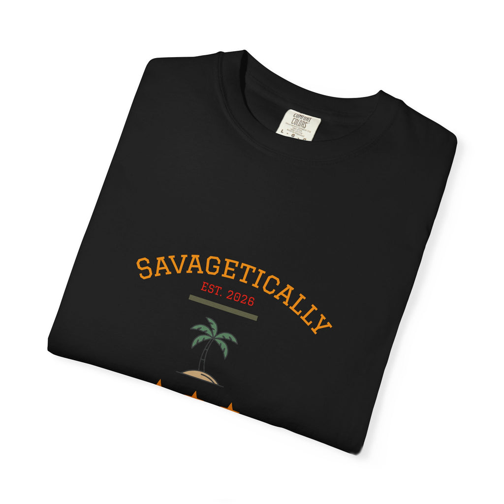 Savagetically Star Graphic T‑Shirt — Minimal Vintage Logo Tee