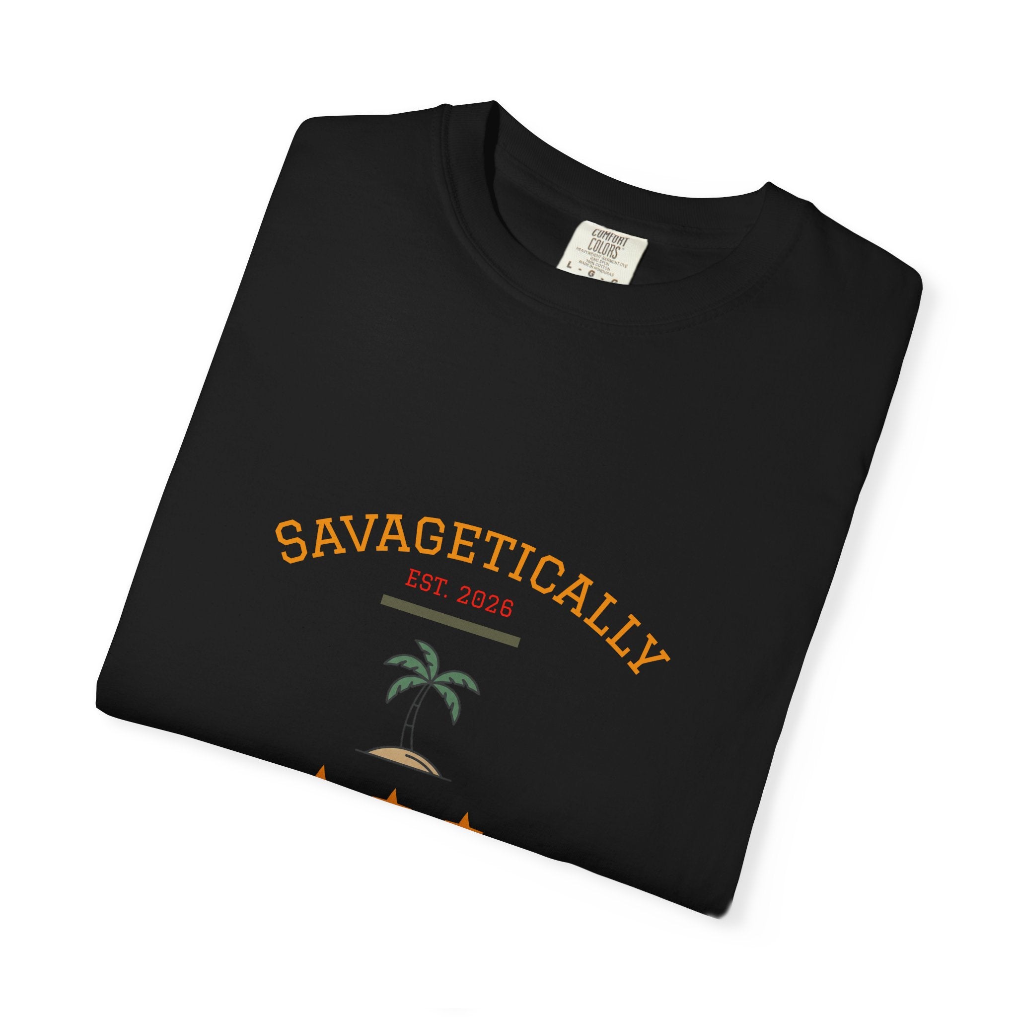 Savagetically Star Graphic T‑Shirt — Minimal Vintage Logo Tee