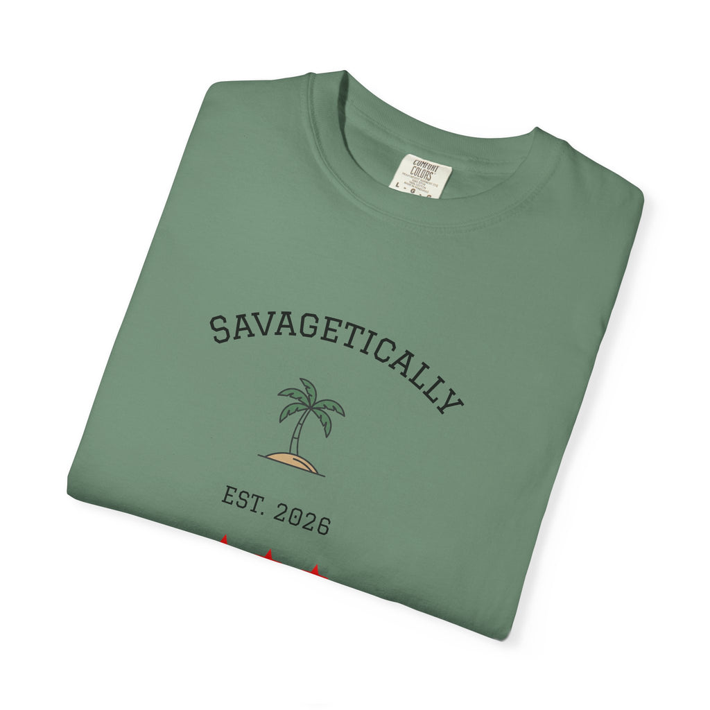 Savagetically Star Graphic T-Shirt | Minimal Vintage Logo Tee