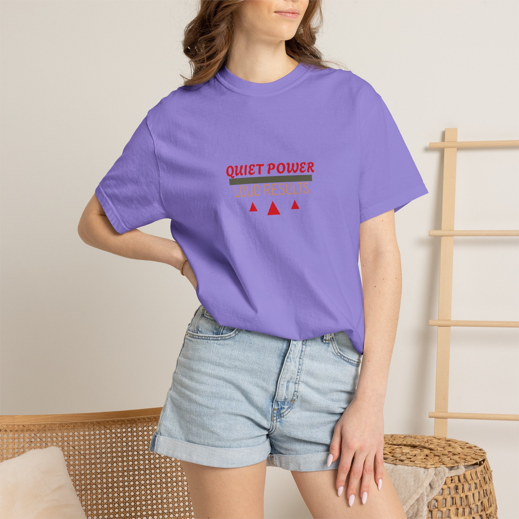 Quiet Power Tee — Heavyweight Garment-Dyed Graphic T-Shirt