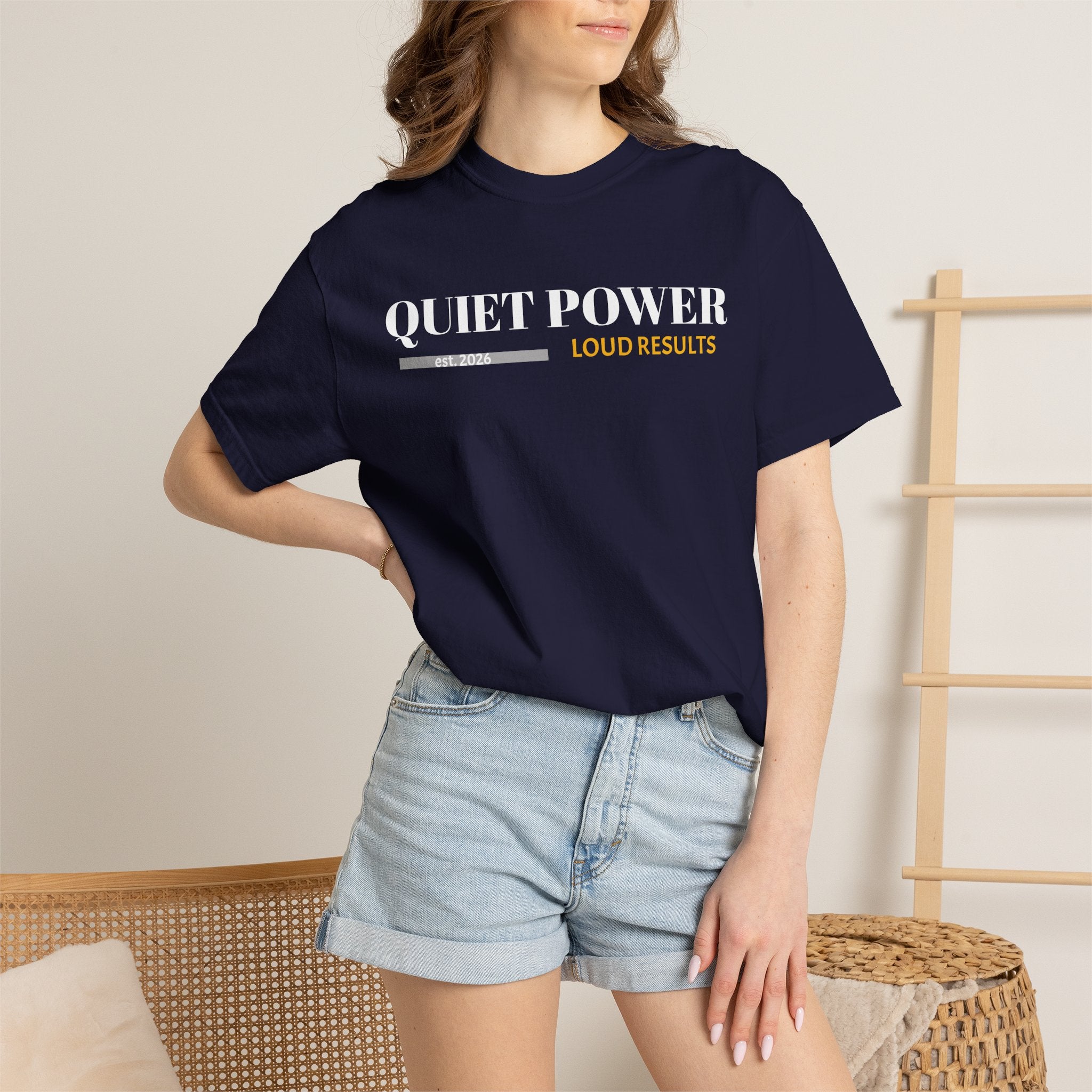 Quiet Power Tee — Heavyweight Garment-Dyed Graphic Unisex Pick me style T-Shirt