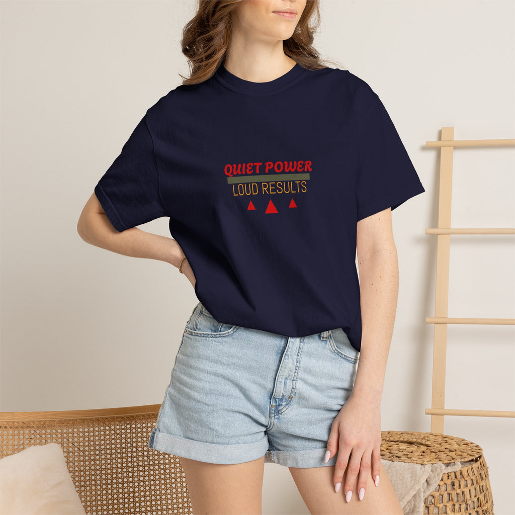 Quiet Power Tee — Heavyweight Garment-Dyed Graphic T-Shirt