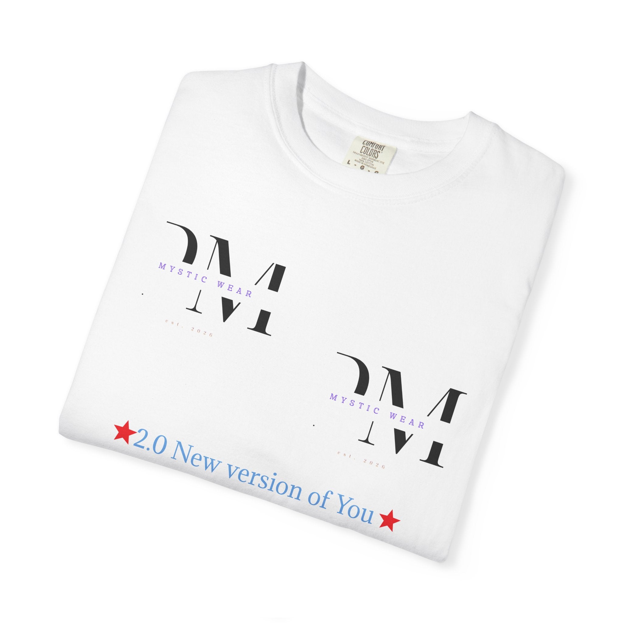 2.0 Graphic Tee | 'Upgraded Mindset' Minimal Logo Scatter Print