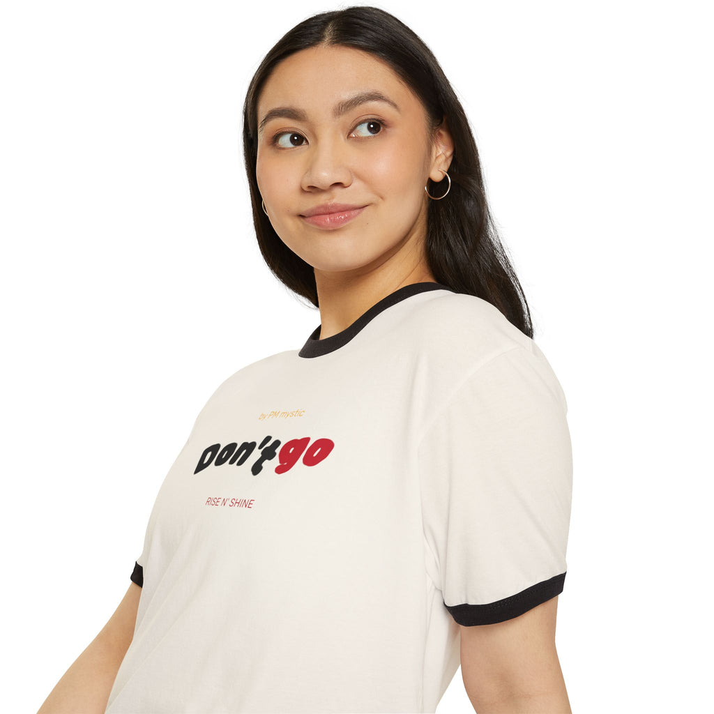 Don't Go Ringer Tee — Unisex Vintage Graphic T-Shirt