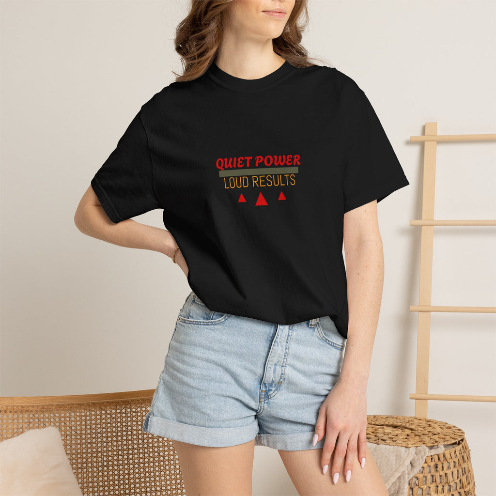 Quiet Power Tee — Heavyweight Garment-Dyed Graphic T-Shirt