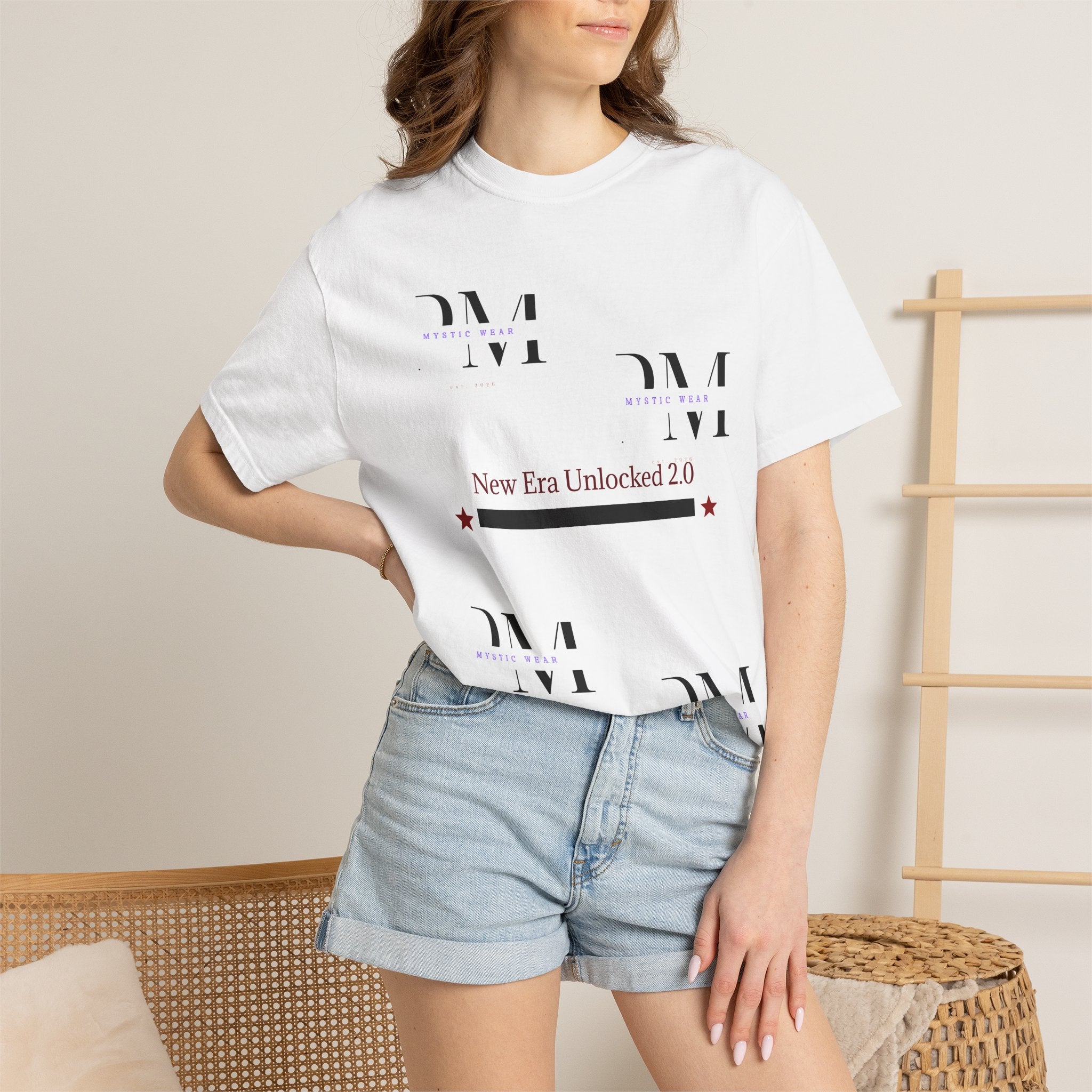 2.0 New Version Graphic T-Shirt — Minimal Logo Scatter Tee