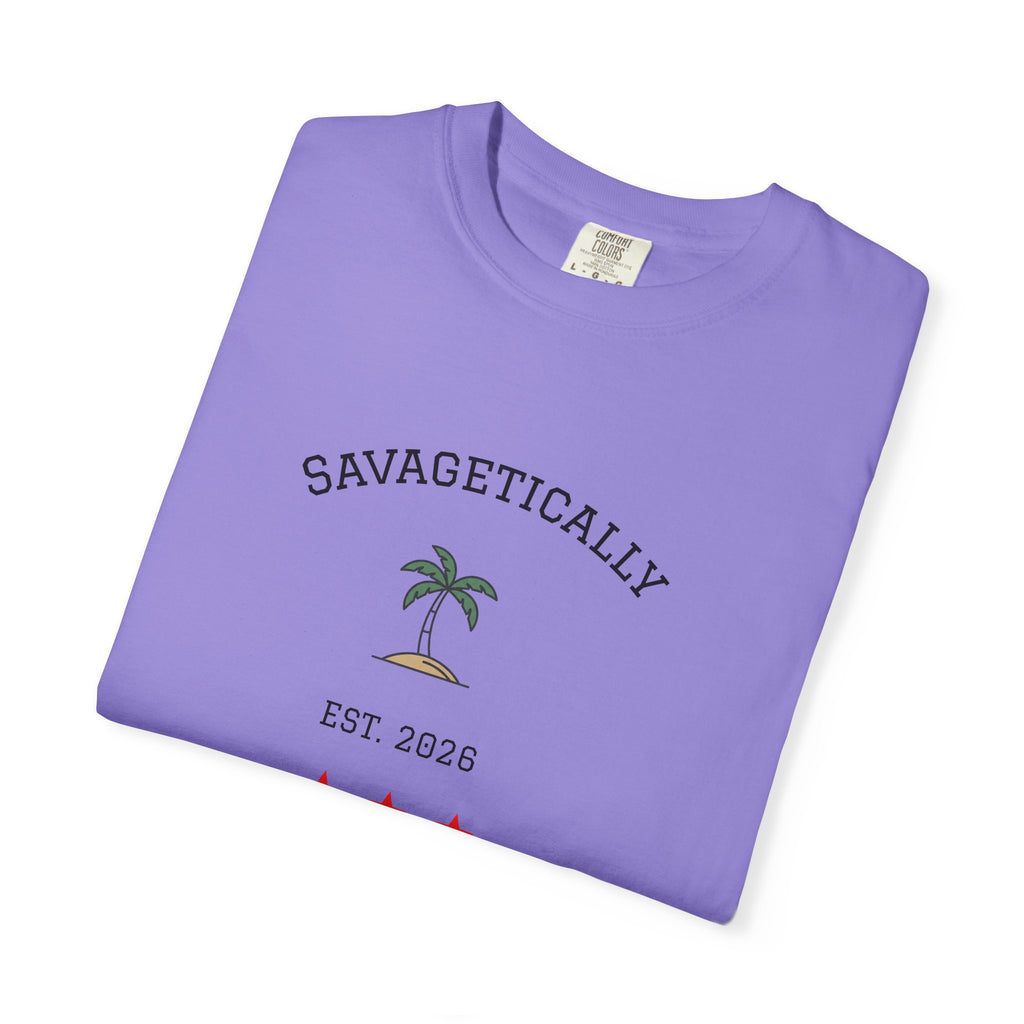 Savagetically Star Graphic T-Shirt | Minimal Vintage Logo Tee