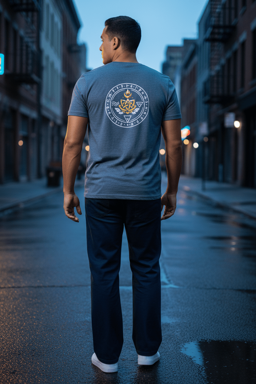 Creator Tee 2.0 — 'Build Your Legacy' Organic Cotton Graphic Tee - Pick Me Mystic WearCreator Tee 2.0 — 'Build Your Legacy' Organic Cotton Graphic TeeT-SHIRTPick Me Mystic WearPick Me Mystic Wear2822383_11870Dark Heather Blue - Latino ManMBlack