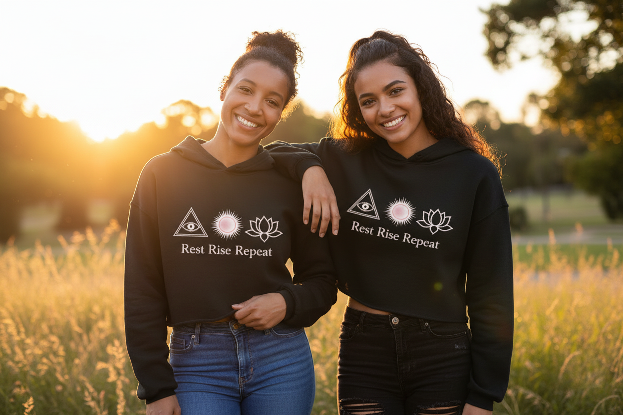 Crop hoodie friends