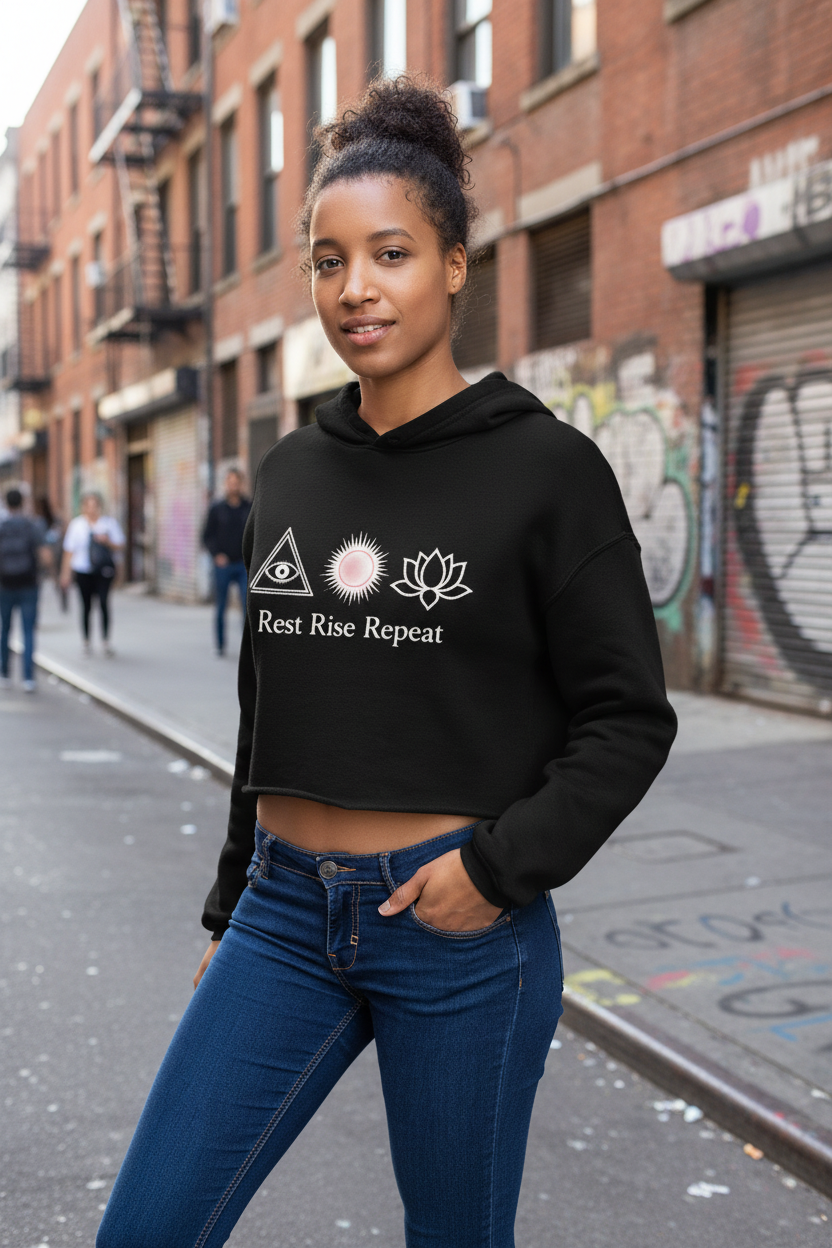 Crop hoodie lifestyle
