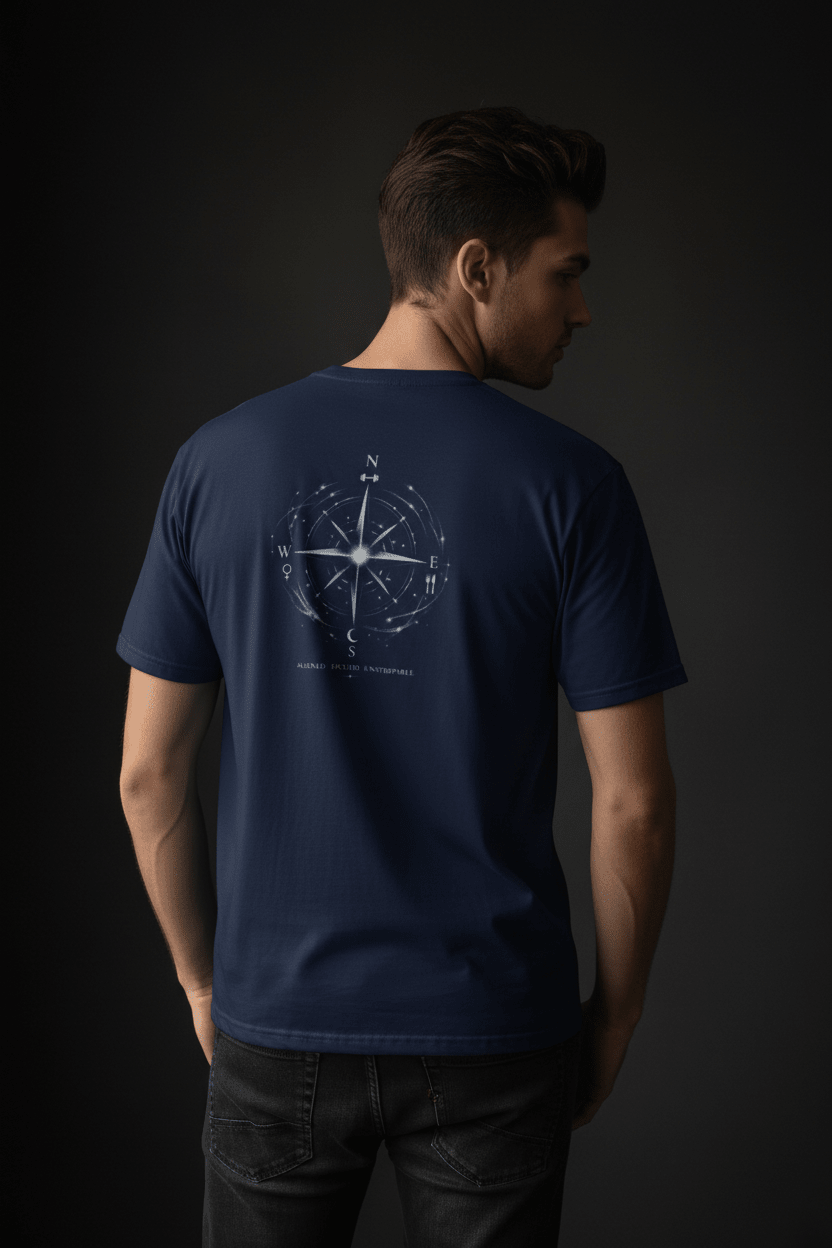 Energy Graphic Tee | 'Controlled Force' Unisex Cotton Print - Pick Me Mystic Wear Energy Graphic Tee | 'Controlled Force' Unisex Cotton PrintT-SHIRTPick Me Mystic Wear UKPick Me Mystic Wear 2383609_474Aligned Navy BackSBlack