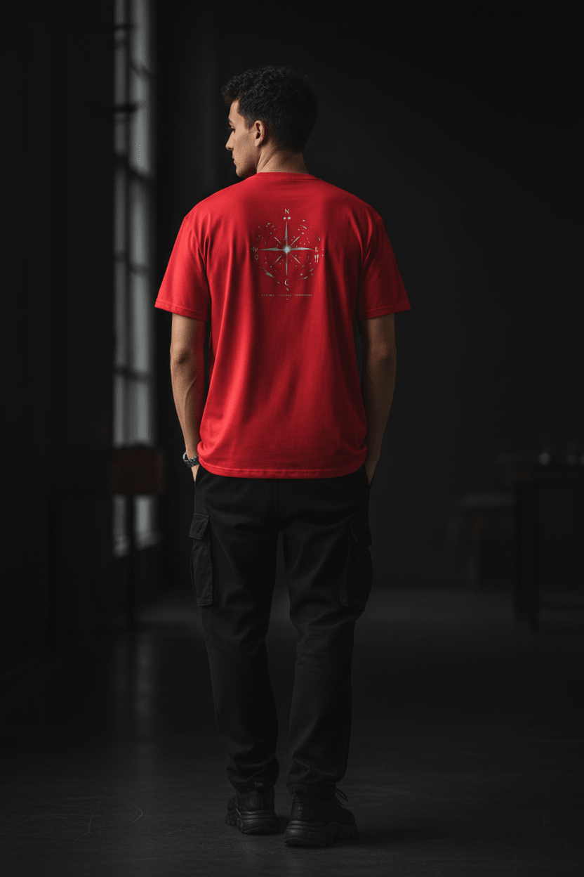 Energy Graphic Tee | 'Controlled Force' Unisex Cotton Print - Pick Me Mystic Wear Energy Graphic Tee | 'Controlled Force' Unisex Cotton PrintT-SHIRTPick Me Mystic Wear UKPick Me Mystic Wear 2383609_474Aligned Red BackSBlack