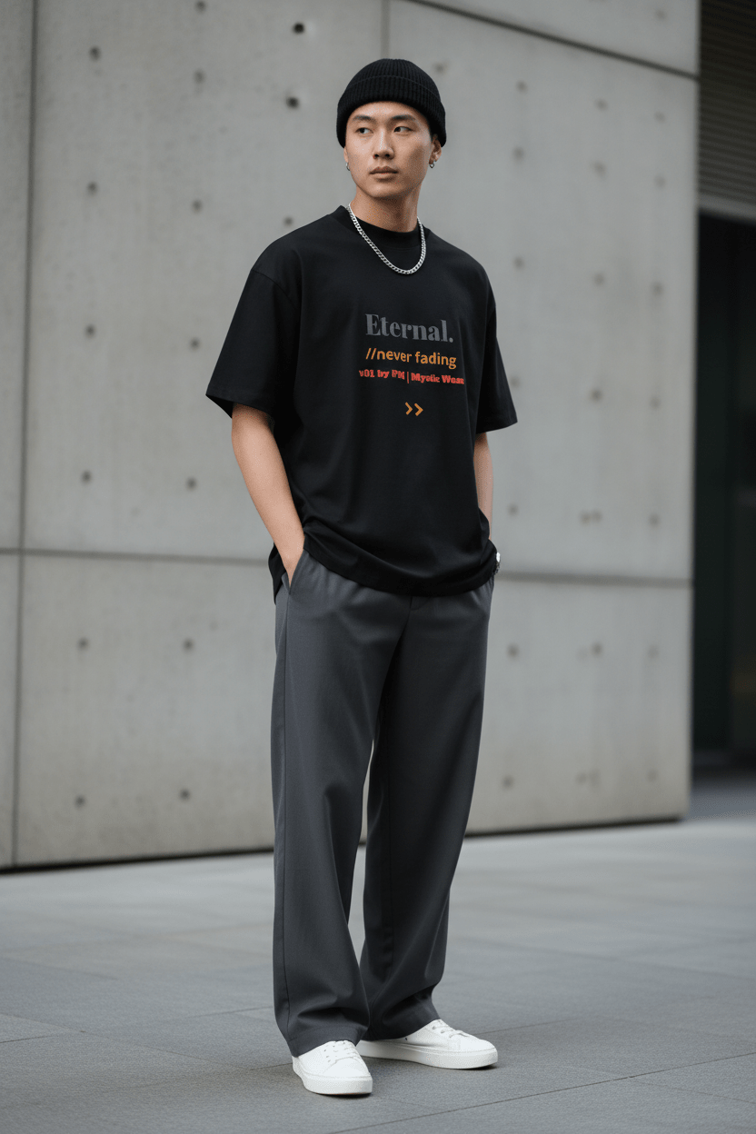 Eternal High Neck Tee – Oversized Drop Shoulder - Pick Me Mystic WearEternal High Neck Tee – Oversized Drop ShoulderT-ShirtPrintifyPick Me Mystic Wear5635649_21001Eternal Black MockupSFrench Navy