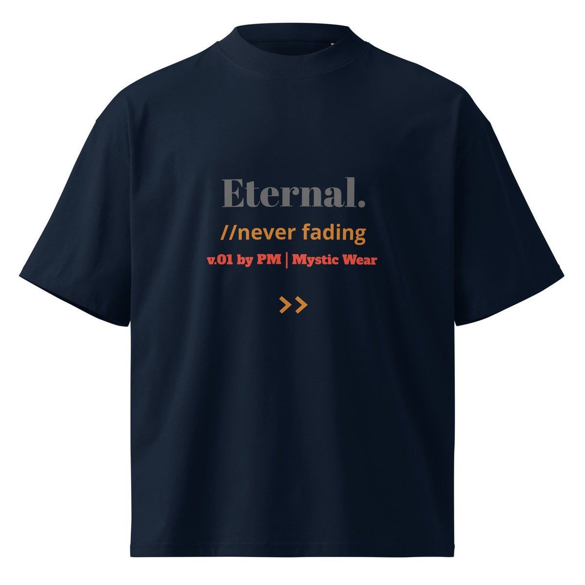 Eternal High Neck Tee – Oversized Drop Shoulder - Pick Me Mystic WearEternal High Neck Tee – Oversized Drop ShoulderT-ShirtPrintifyPick Me Mystic Wear5635649_21001Product mockupSFrench Navy