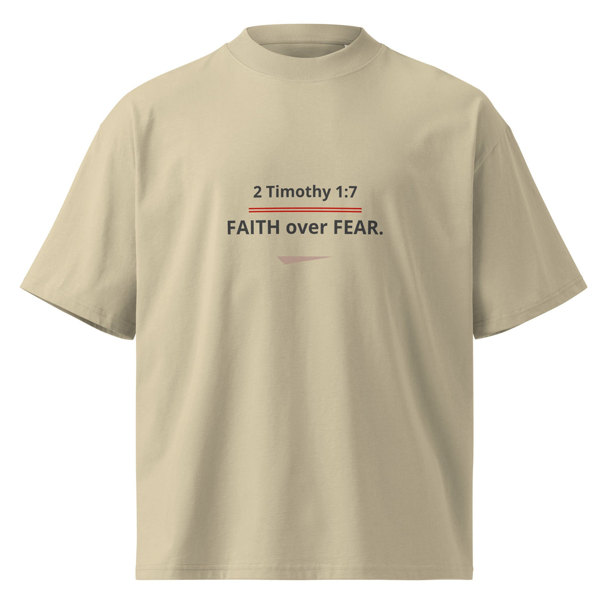 Faith Over Fear Tee | Organic Oversized High Neck | Pick Me Mystic Wear - Pick Me Mystic WearFaith Over Fear Tee | Organic Oversized High Neck | Pick Me Mystic WearT-ShirtPrintifyPick Me Mystic Wear6532035_21004Product mockupSStone