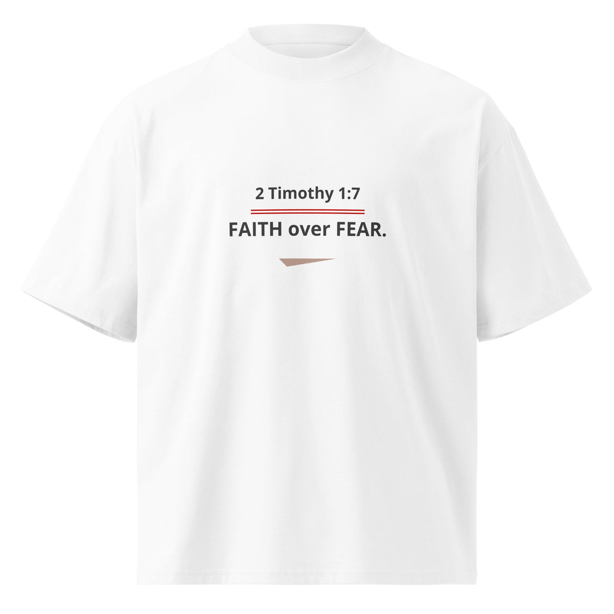 Faith Over Fear Tee | Organic Oversized High Neck | Pick Me Mystic Wear - Pick Me Mystic WearFaith Over Fear Tee | Organic Oversized High Neck | Pick Me Mystic WearT-ShirtPrintifyPick Me Mystic Wear6532035_21005Product mockupSWhite