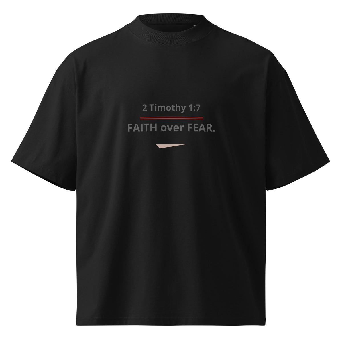 Faith Over Fear Tee | Organic Oversized High Neck | Pick Me Mystic Wear - Pick Me Mystic WearFaith Over Fear Tee | Organic Oversized High Neck | Pick Me Mystic WearT-ShirtPrintifyPick Me Mystic Wear6532035_21000Product mockupSBlack