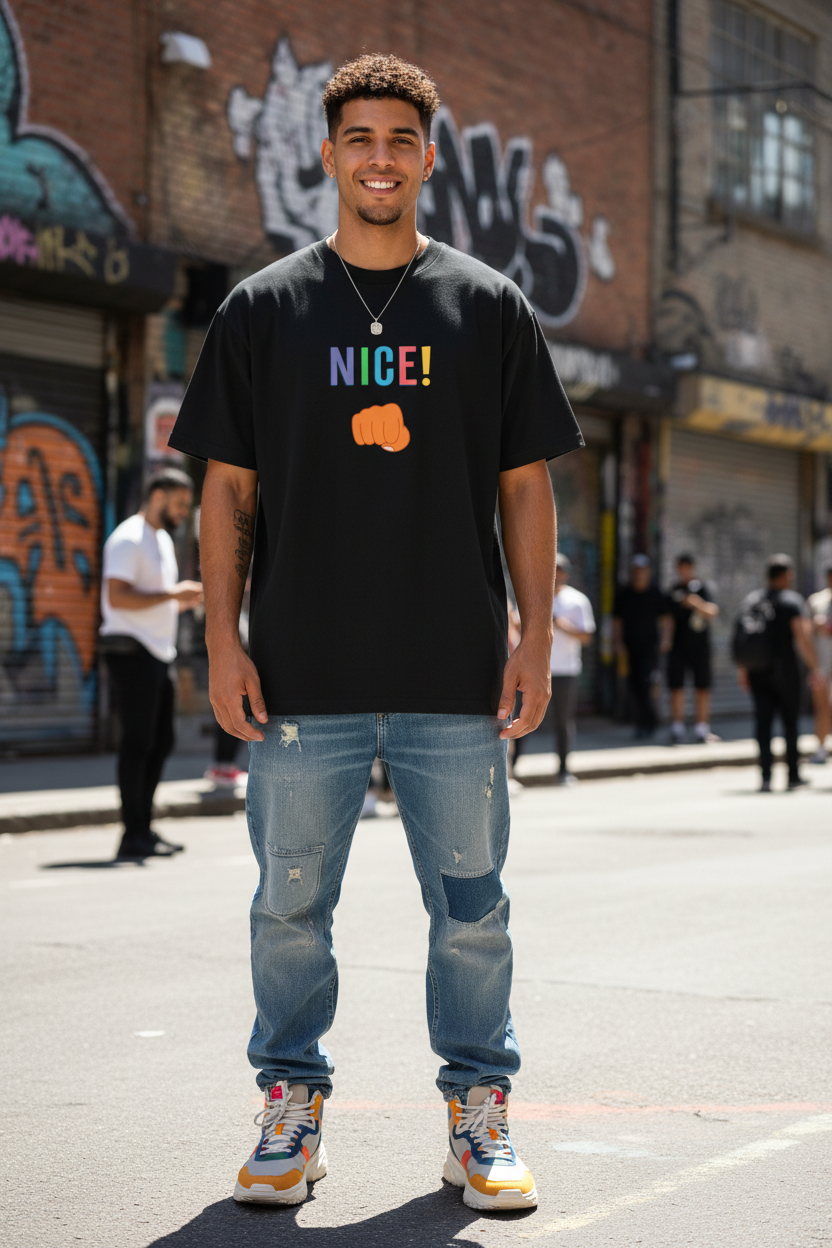 NICE! Tee — Black Mockup