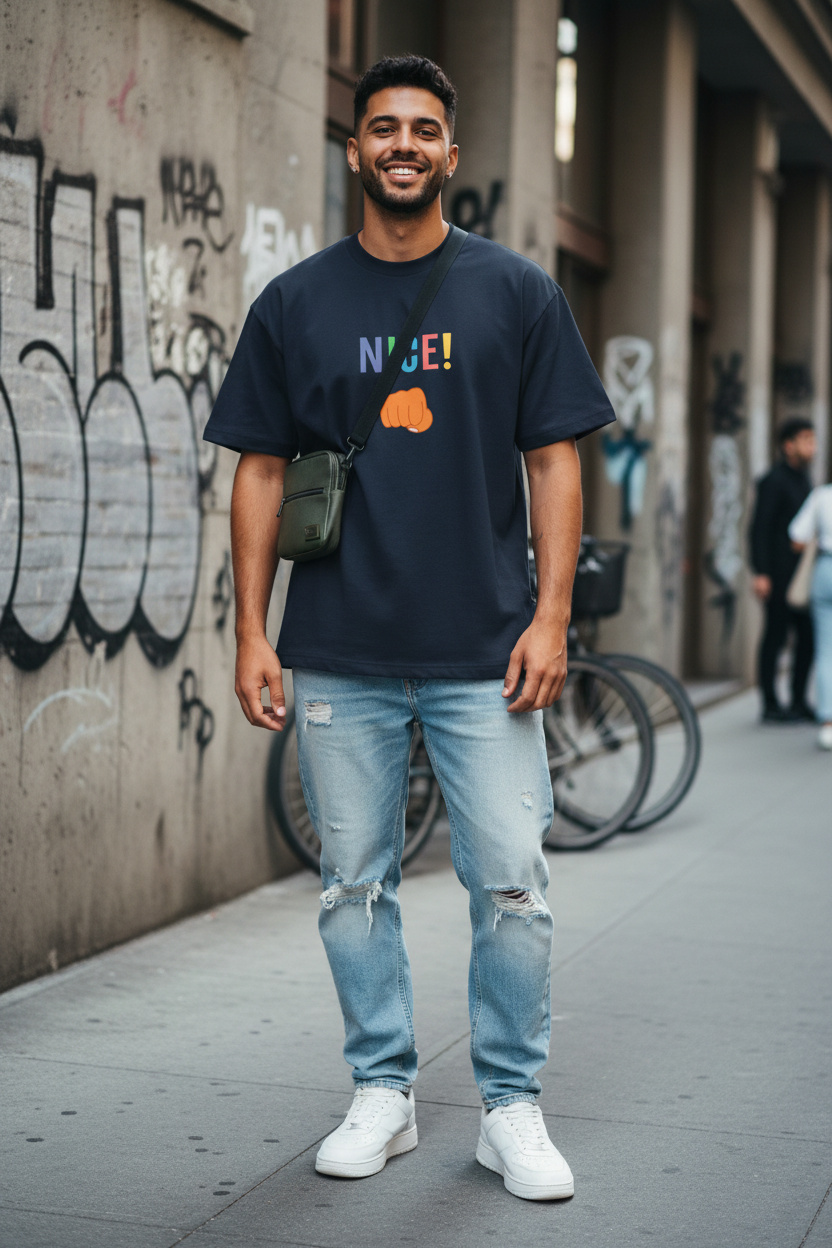 NICE! Tee — Navy Mockup