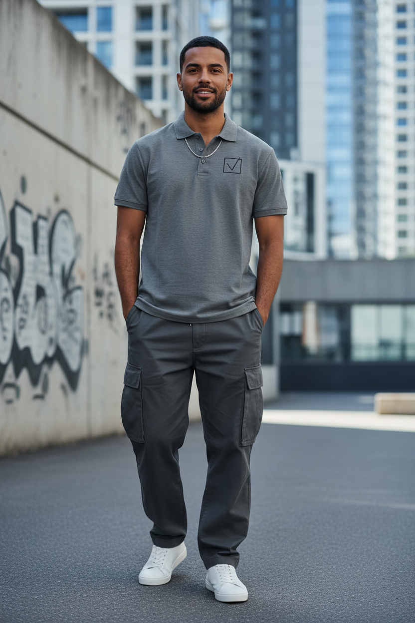 Polo — Grey Melange