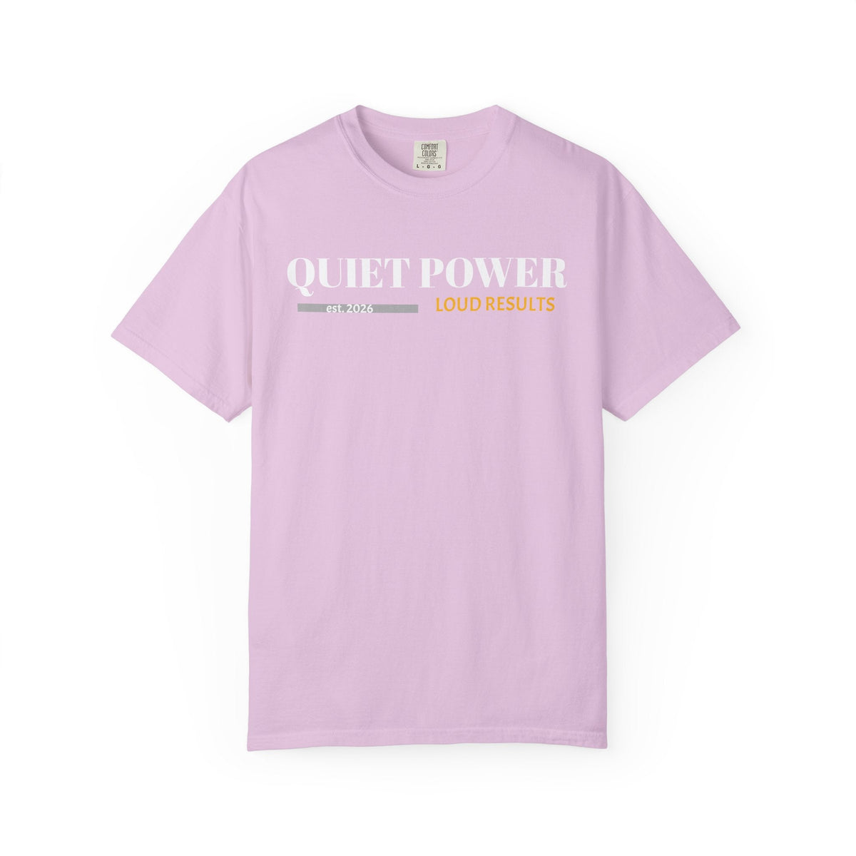 Quiet Power Graphic Tee — Move in Silence heavyweight print, relaxed fit streetwear