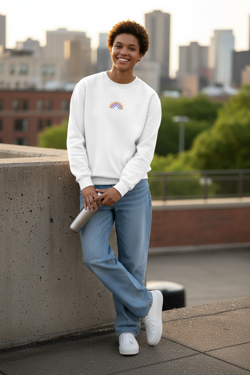 Rainbow Sweatshirt — White