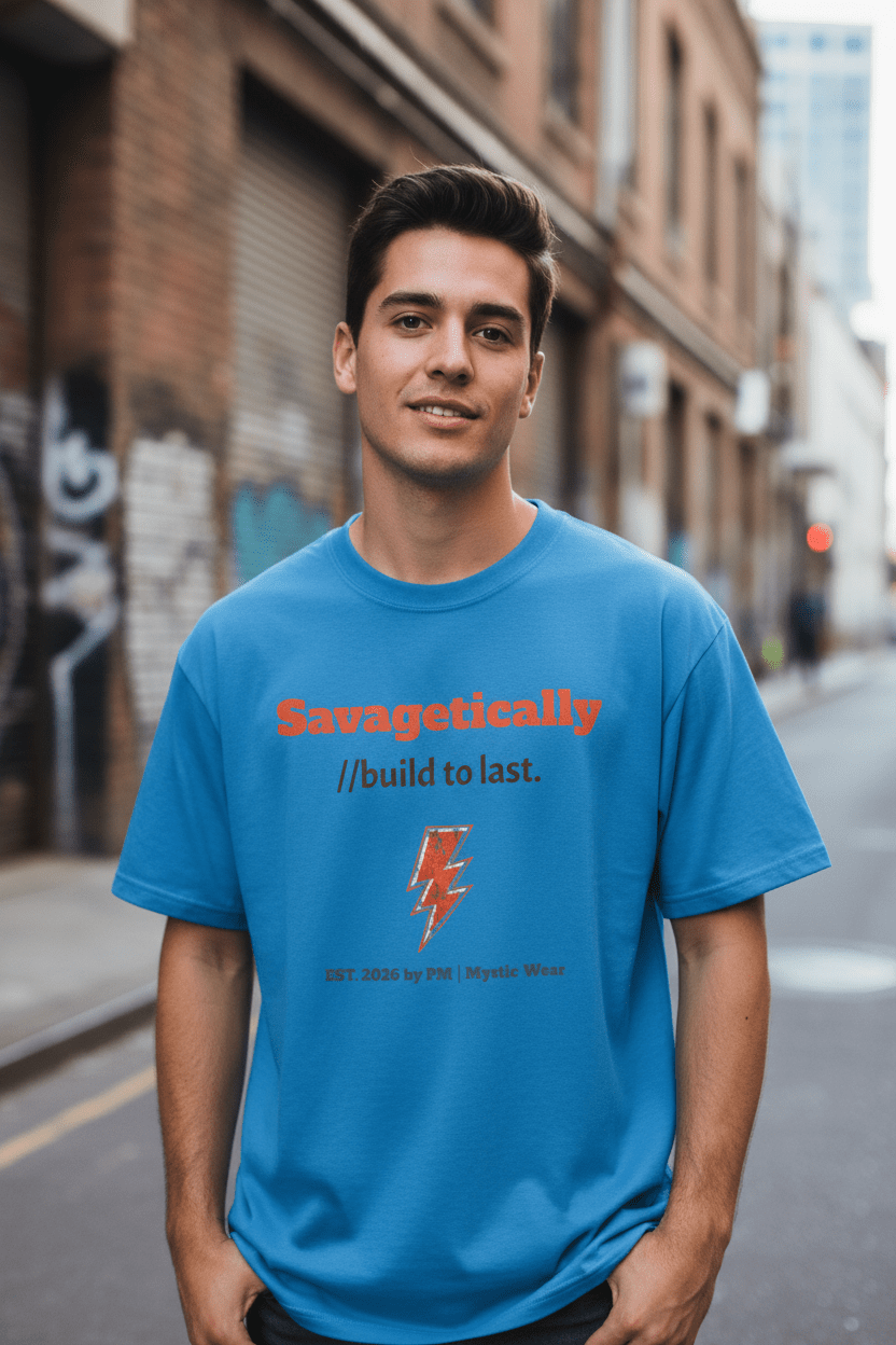 Savagetically Star Graphic Tee | 'Rare Breed' Vintage Logo Print - Pick Me Mystic WearSavagetically Star Graphic Tee | 'Rare Breed' Vintage Logo PrintT-ShirtPrintifyPick Me Mystic Wear18886593623740683457Savagetically Bright Blue LifestyleSBlack