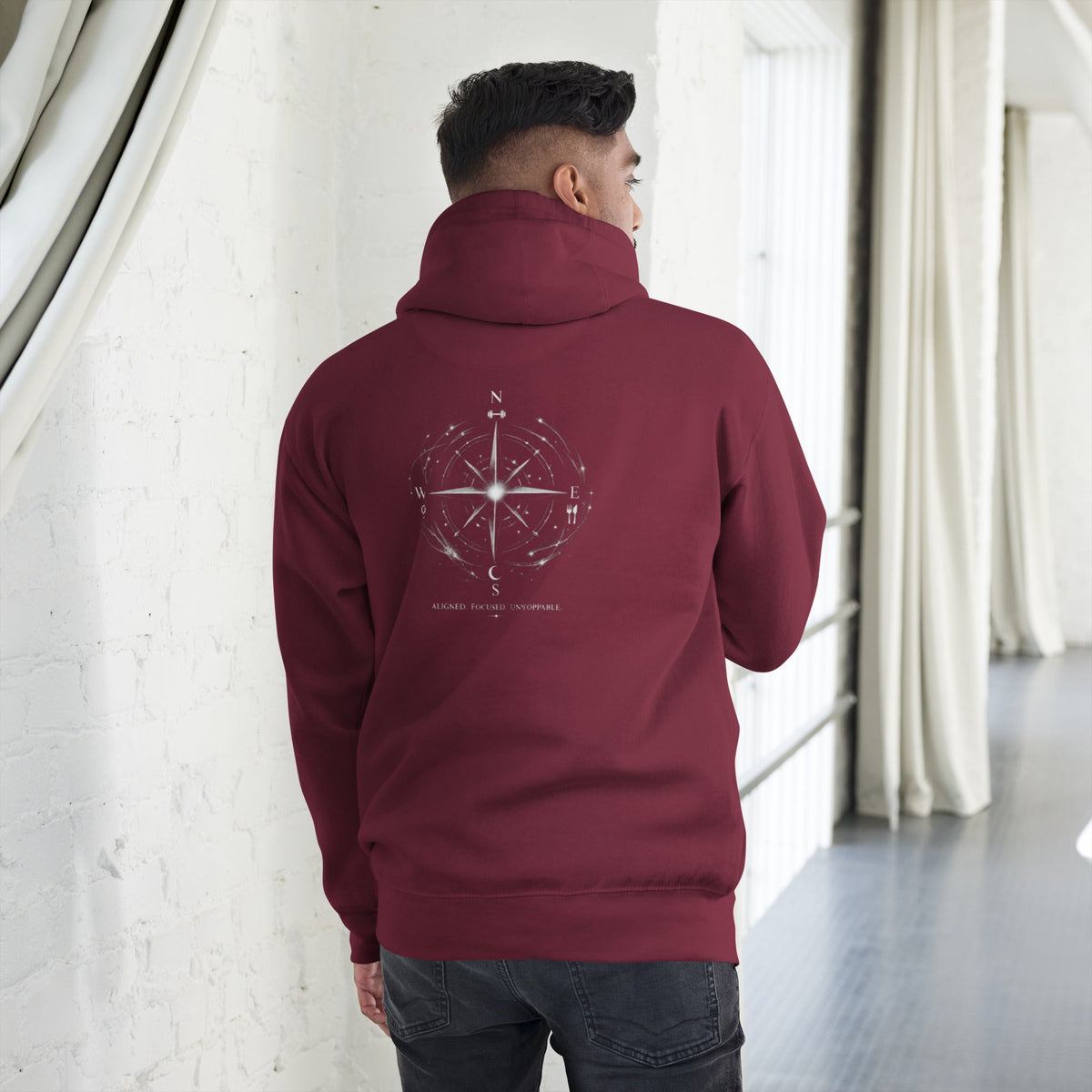 Shadow Drop hoodie in maroon – mystic streetwear by Pick Me Mystic Wear