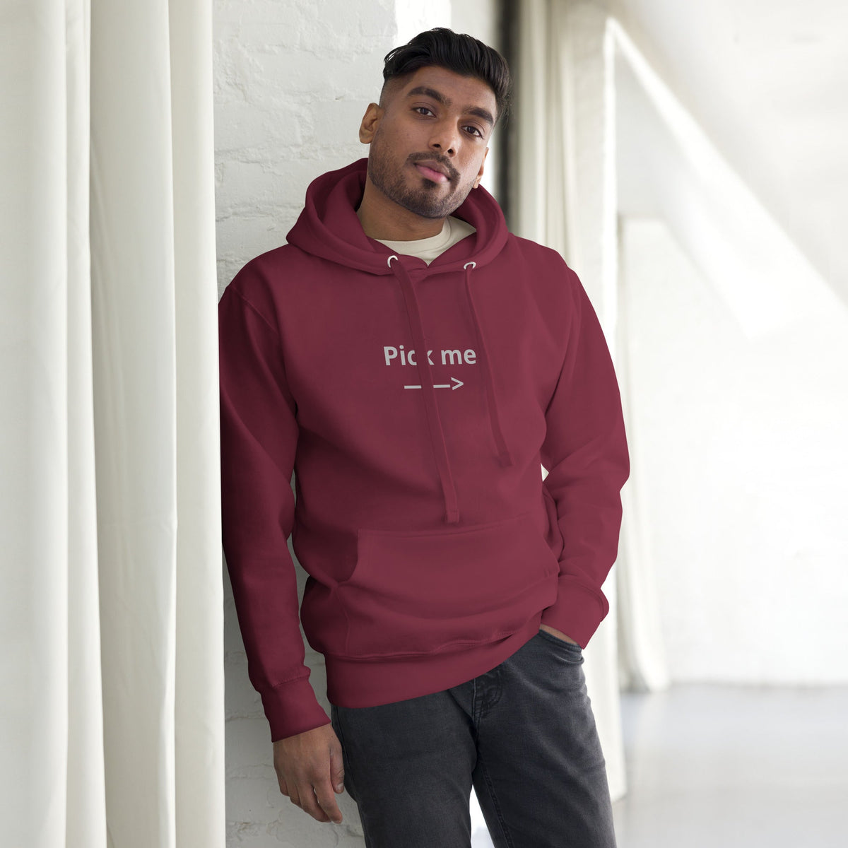 Shadow Drop hoodie in maroon – mystic streetwear by Pick Me Mystic Wear