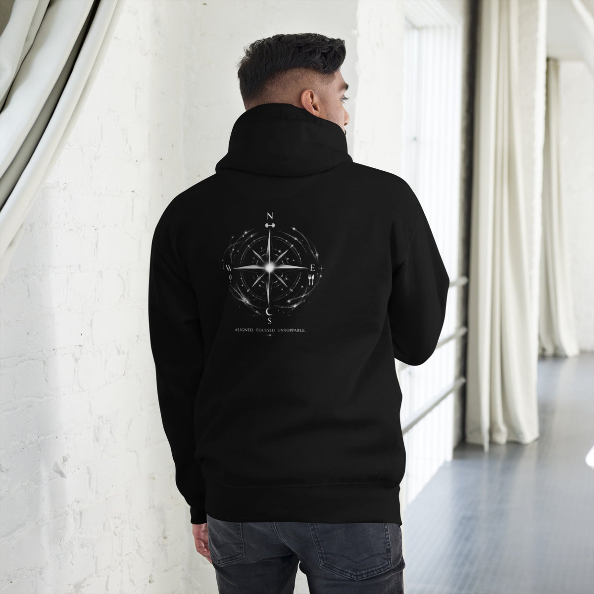 Shadow Drop hoodie in black – Phantom Energy graphic print by Pick Me