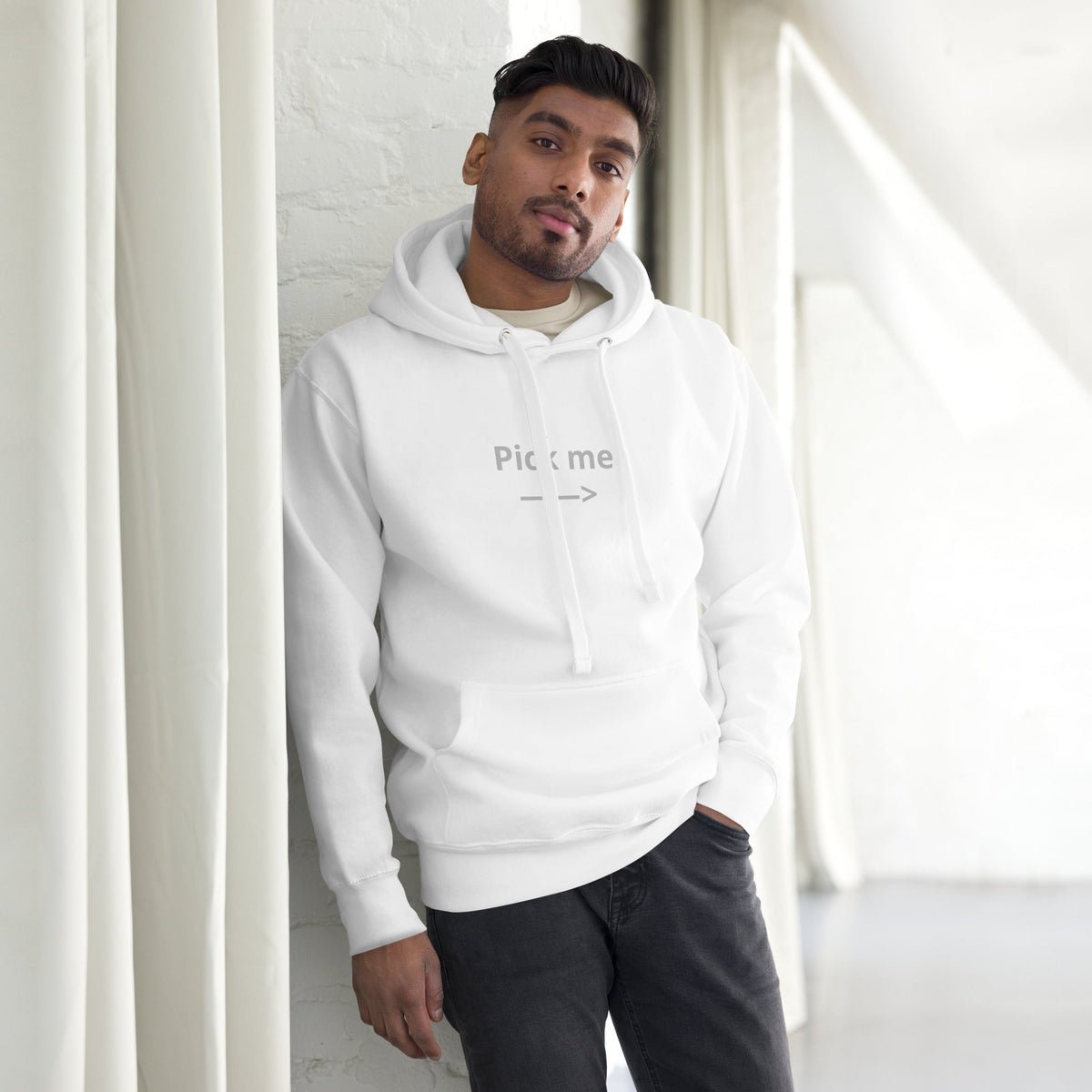 Shadow Drop hoodie in white – Phantom Energy drop fit streetwear UK